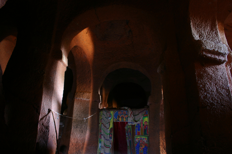inside church looking east along centre aisle